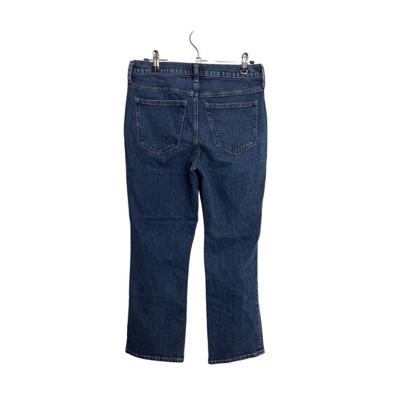 J. Crew Factory Jeans Womens 26 Blue Flare Crop Mid-Rise Button Fly Stretch - Picture 2 of 5